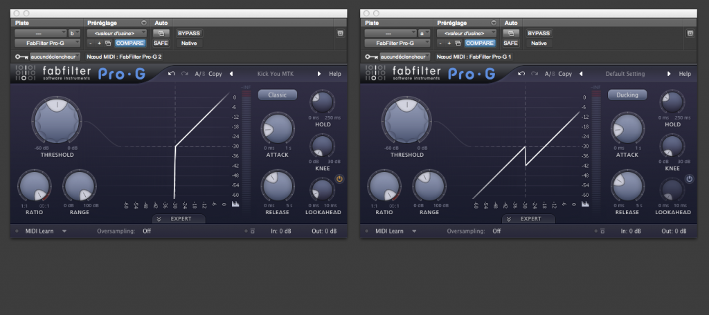 Gate et Ducker FabFilter