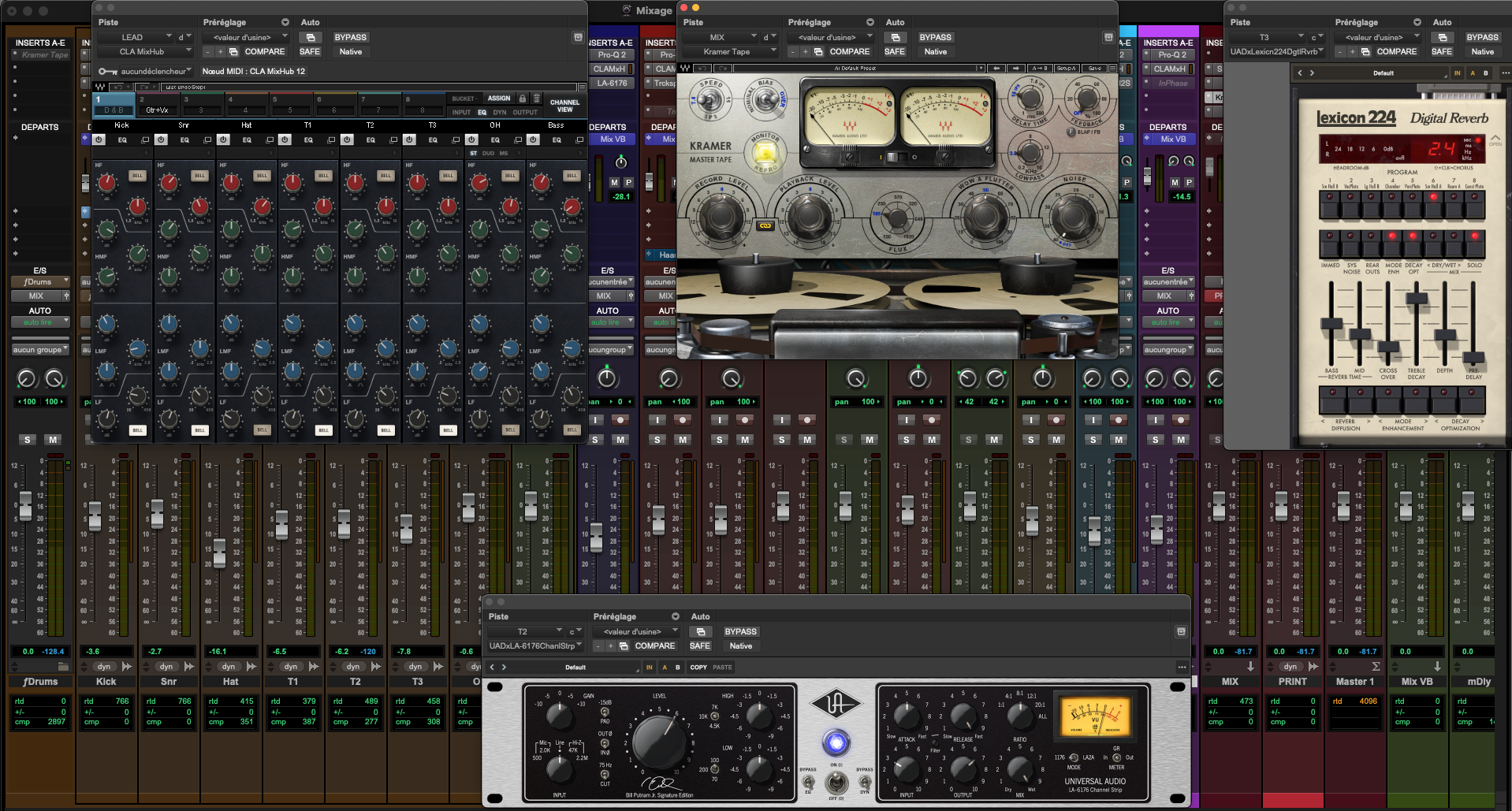 Session de Mix sur Pro Tools